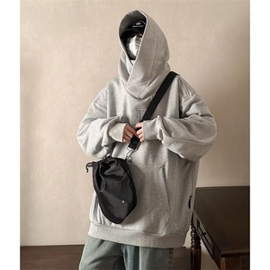 黑武士忍者卫衣男款春秋季宽松潮流美式复古重磅硬挺潮牌连帽外套图片