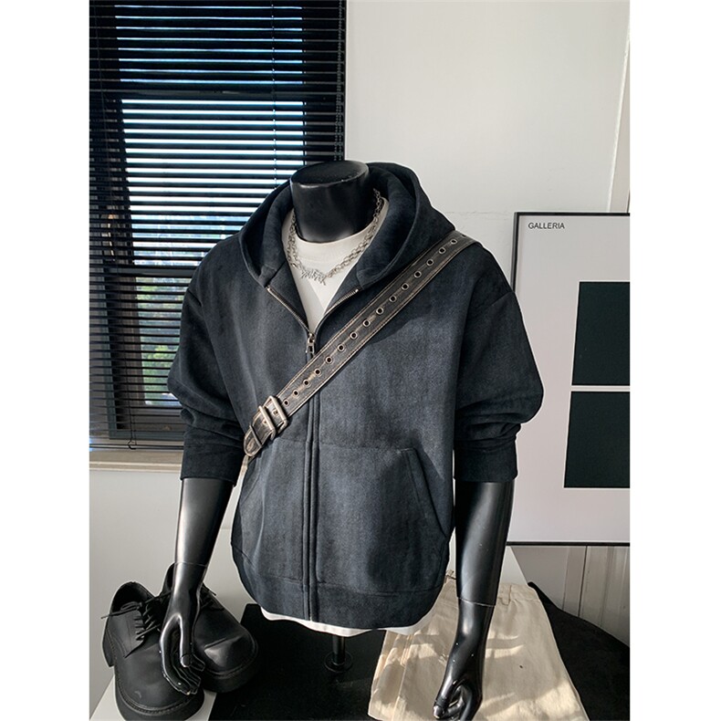 重磅420g华棉高街扎染连帽大码长袖卫衣外套男W5080-特P65控118，女装短外套，电商A001