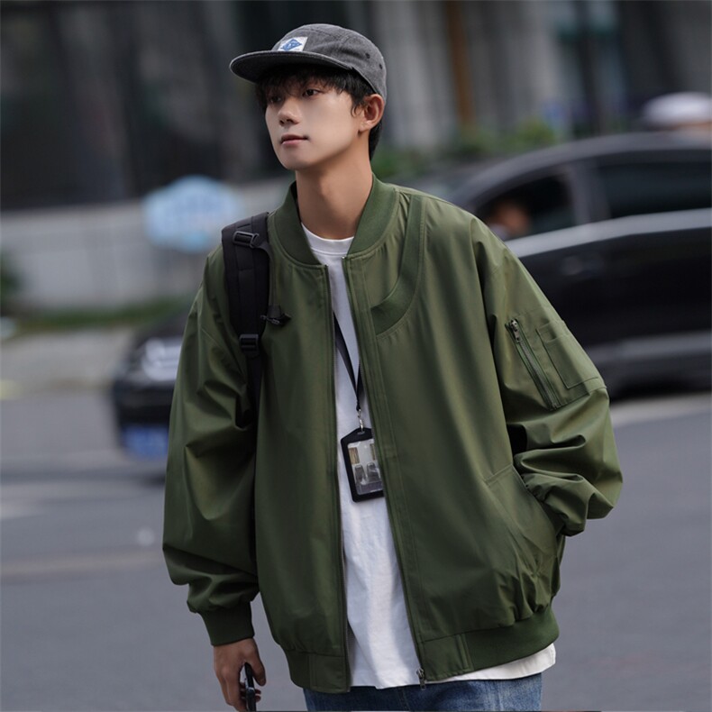 美式潮牌棒球服飞行员夹克潮流复古宽松休闲工装外套JK88-P78图片