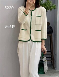 春季针织开衫图片