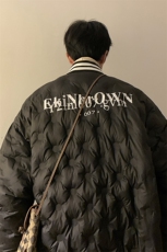 1港风定制面料宽松保暖棒球领大码M-5XL羽绒服外套8709P168控229，男装羽绒服，星座226-2