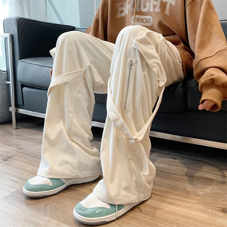 2026春季新款多口袋工装裤宽松直筒吊带裤子XZ211-1-K2206-P60，男装工装外套，星座211-1