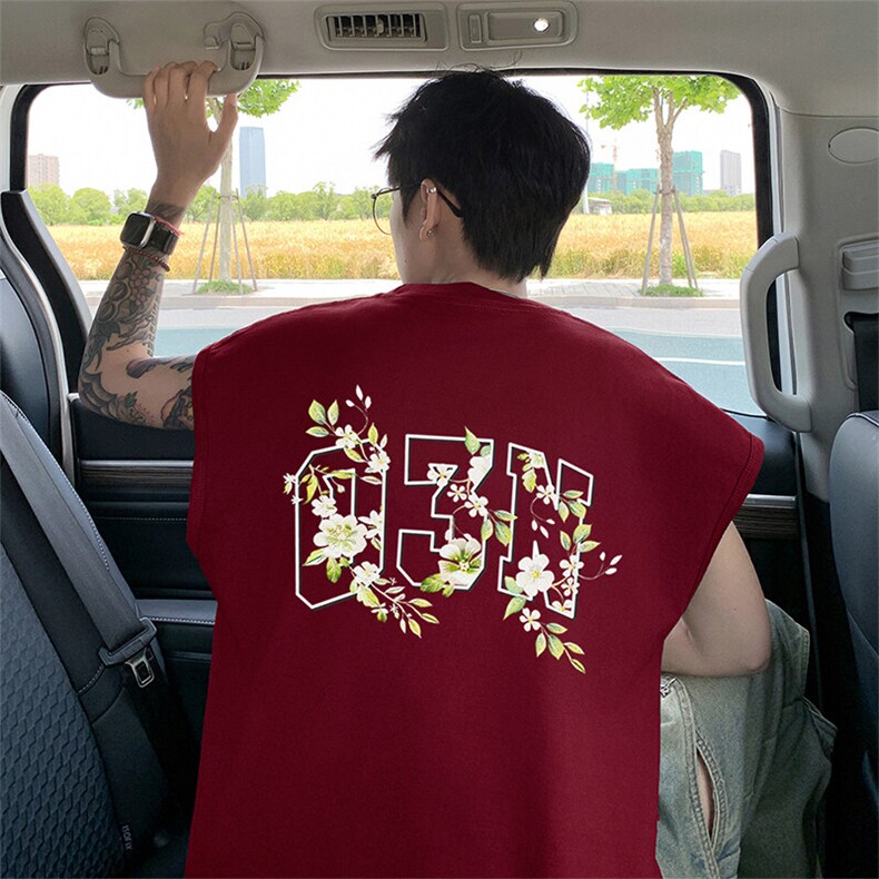可48小时发货支持抖音得物来样二开240克重磅美式纯棉背心无袖t恤图片