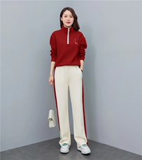 圆领卫衣运动套装女2025新款秋季时尚休闲中年妈妈装两件套，女装套装/套裙，凝聚力