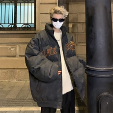 美式复古立领字棉衣男秋冬款港风面包服棉袄M0803-P105，男装棉衣，星座308B-2