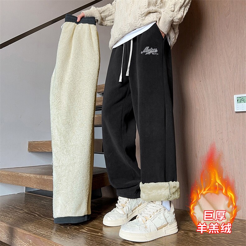 冬季男士羊羔绒复合保暖加厚休闲裤N556-P35大码,男装休闲裤,星座209