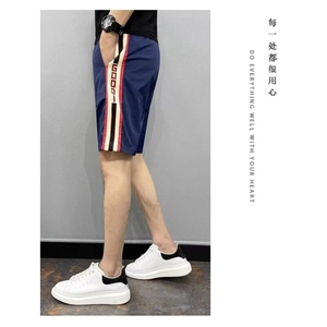 2025夏季外穿冰丝薄款透气短裤男士修身四分裤百搭小伙网红五分裤图片