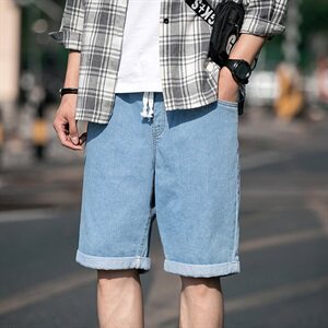 2021夏季新款牛仔短裤宽松薄款男士牛仔中裤潮流DS794T图片