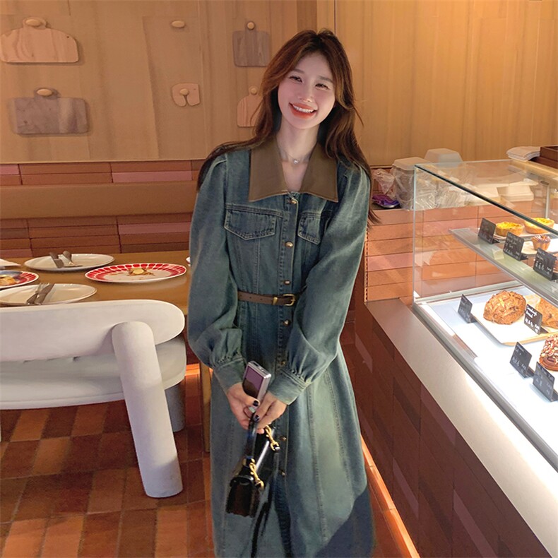 现货主推牛仔连衣裙2B081-99226-P145K218,女装连衣裙,2B081
