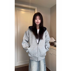 WY840-尺码S-3XL-P65-隐藏多口袋重磅撞色开衫连帽卫衣夹克，男装夹克，星座1811B
