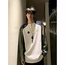 骑行服亨利领长袖t恤新款潮牌休闲打底衫A157B-T280-特P43，男装T恤，电商A157B