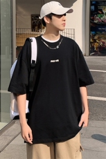 得物抖音40支双纱高品质港风圆领半袖纯棉短袖T恤男女T7201-P45，男装T恤，电商A441-1