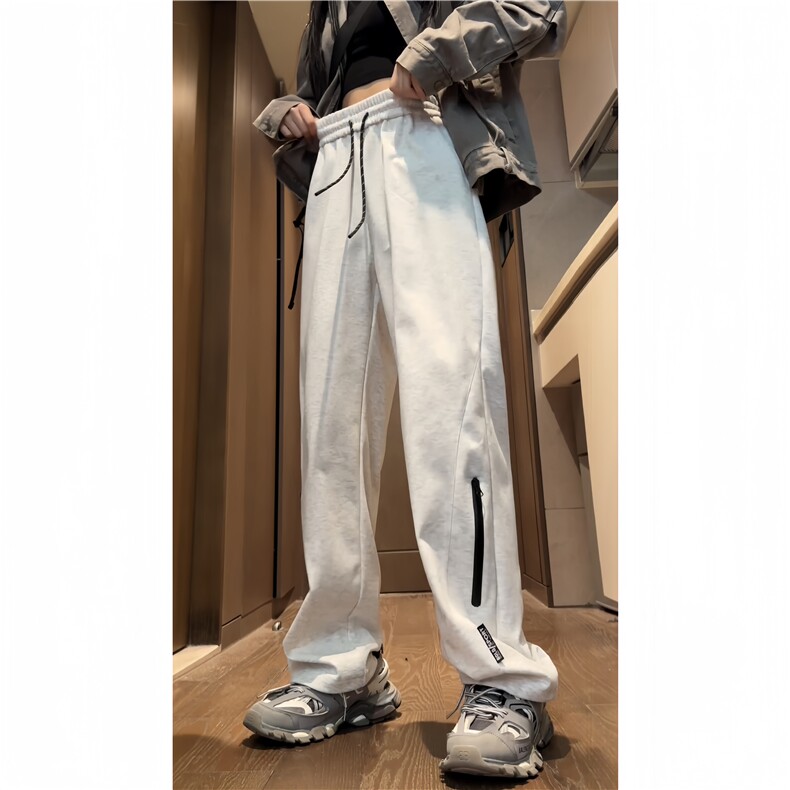 2024港风春季新款潮流拉链设计INS百搭休闲裤B315-K24003-p50控68,男装休闲裤,电商B315