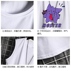 BX25087-P20港风运动汗背心男大码汗衫男无袖T恤男网格挂拍，男装T恤，电商A040A