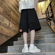 休闲短裤倒穿设计感夏季新款宽松休闲运动五分裤，男装牛仔裤，星座410-6（原星座1304-1）