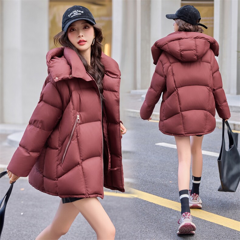 2024年冬季时休闲羽绒服尚潮流白鸭绒羽绒服外套,女装羽绒服,橙子家