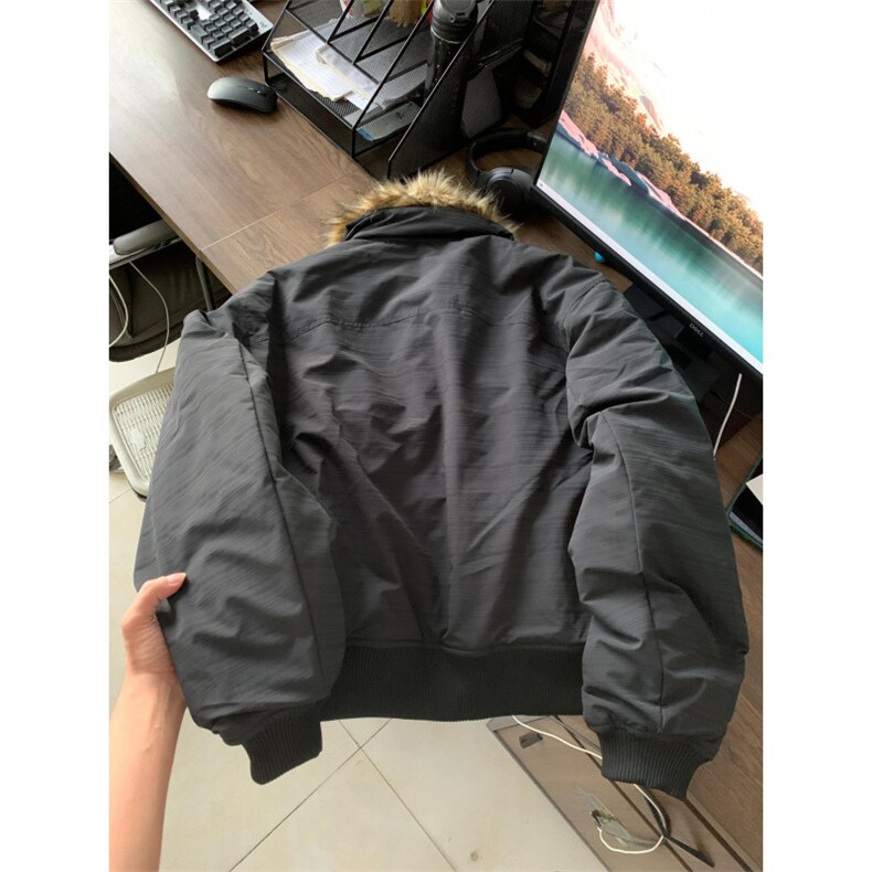 【有货】S476CC-特P98毛领工装棉服男加厚短款飞行夹克外套,男装夹克,星座1007（原301D）