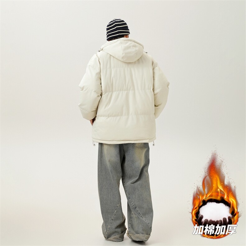防水棉衣男士秋冬季纯色简约百搭棉服情侣装连帽外套MY8555-P60特,男装棉衣,星座610（原A335）
