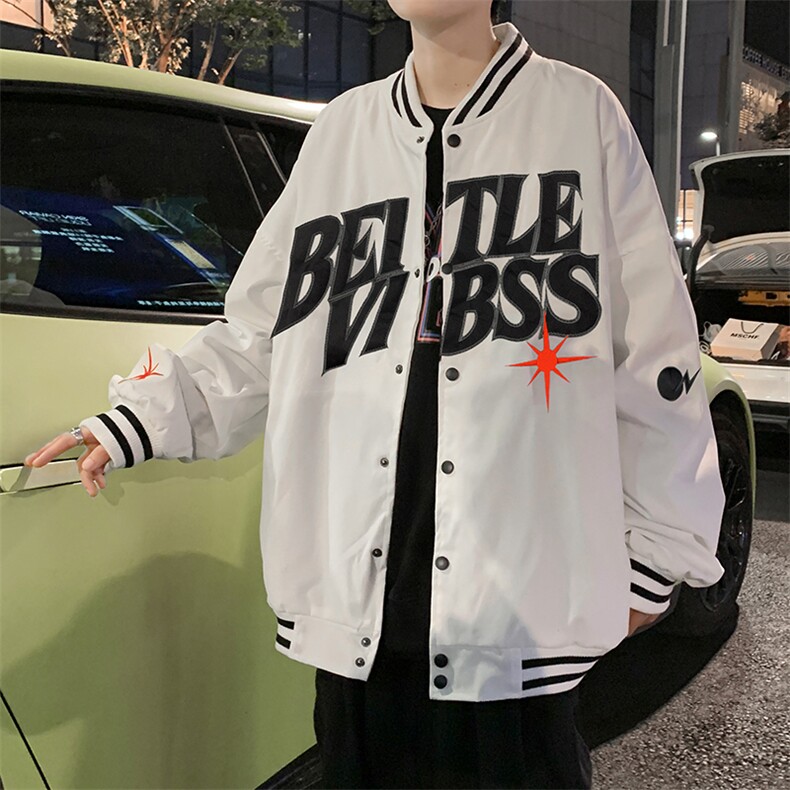 春秋季新款棒球服上衣休闲百搭潮流嘻哈潮牌工装夹克W1736-P52,男装夹克,星座512-4