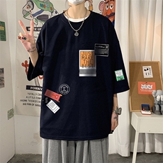 Q11121-P30春夏季七分袖t恤男大码五分袖男短袖中袖，男装T恤，电商A040