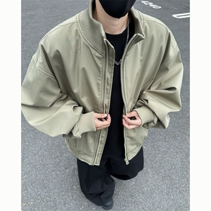 直播美式飞行员夹克男士潮流痞帅立领百搭工装外套6187-特P40图片