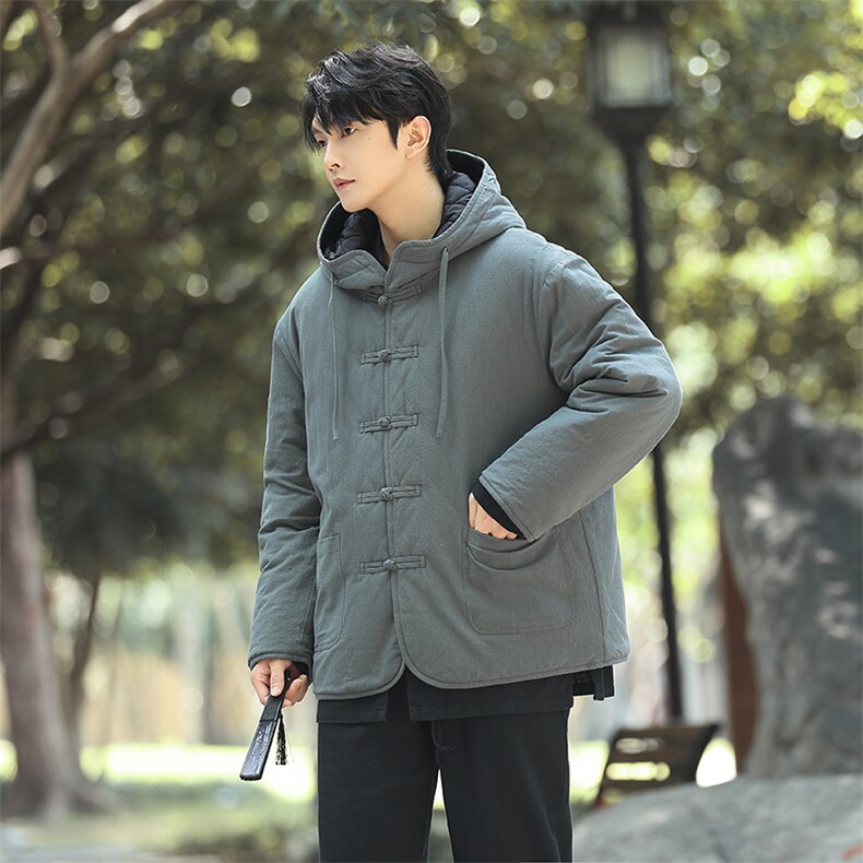 风连帽棉衣2025新款复古唐装外套男款冬季保暖棉服1218-p148图片