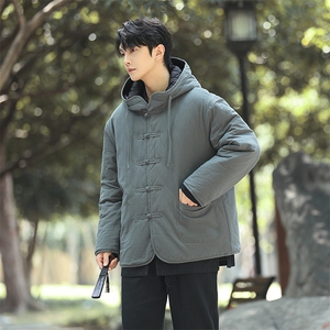 风连帽棉衣2025新款复古唐装外套男款冬季保暖棉服1218-p148图片
