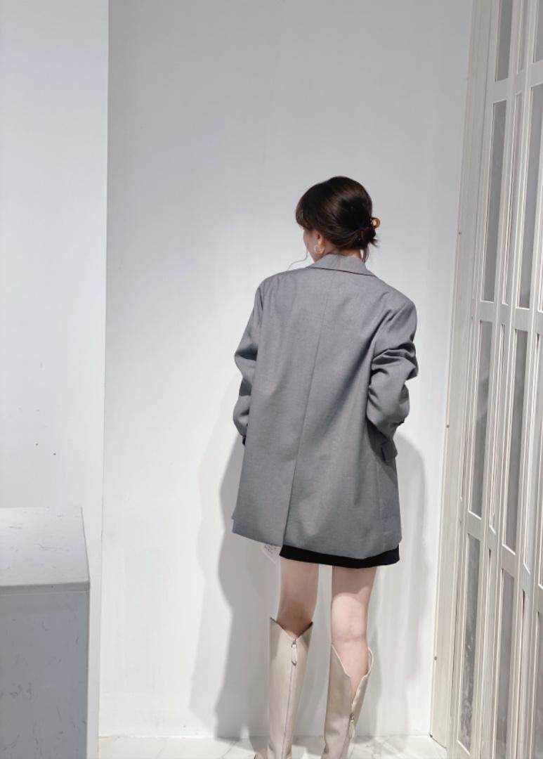 简约微阔小西装，女装西装，驿谷