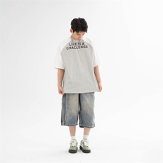 南夏乔装2025夏季新款日系复古水洗做旧休闲七分裤潮流直筒短裤男，男装牛仔裤，电商S006（B521）