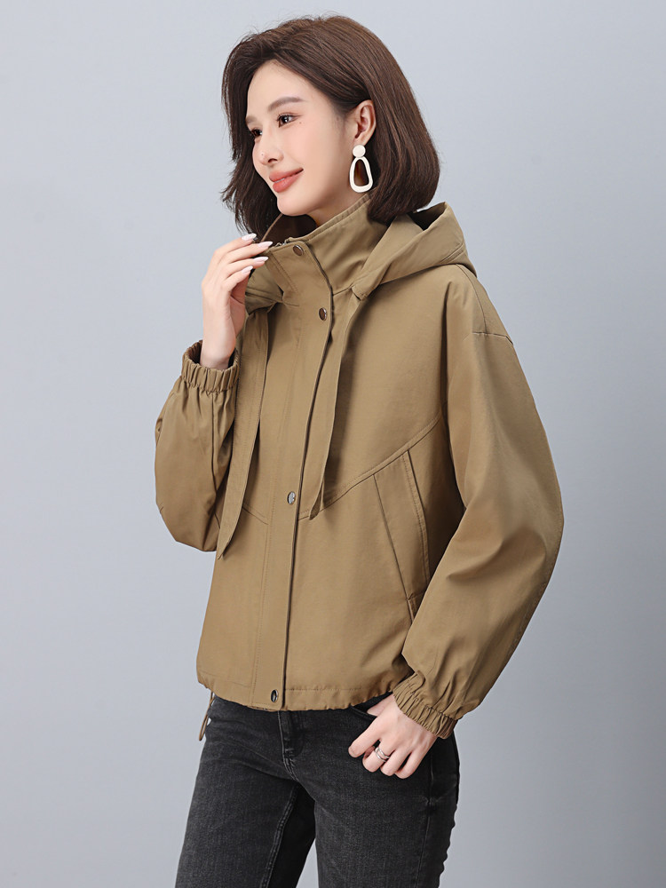 （专柜发货）短款风衣外套女春秋2024年新款韩版宽松显瘦洋气休闲,女装风衣,依恋蒂丝