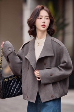 夹棉加厚复古大衣女宽松显瘦百搭年轻2025秋冬款时尚保暖外套，女装棉衣/棉服，靓衣阁
