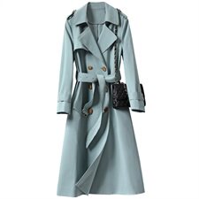 时尚女装风衣BLYC8082优雅气质长款外套修身显瘦设计，女装风衣，笃写