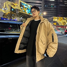 棉服男冬季新款港风宽松连帽棉衣MF9006-P90，男装棉衣，星座214-3
