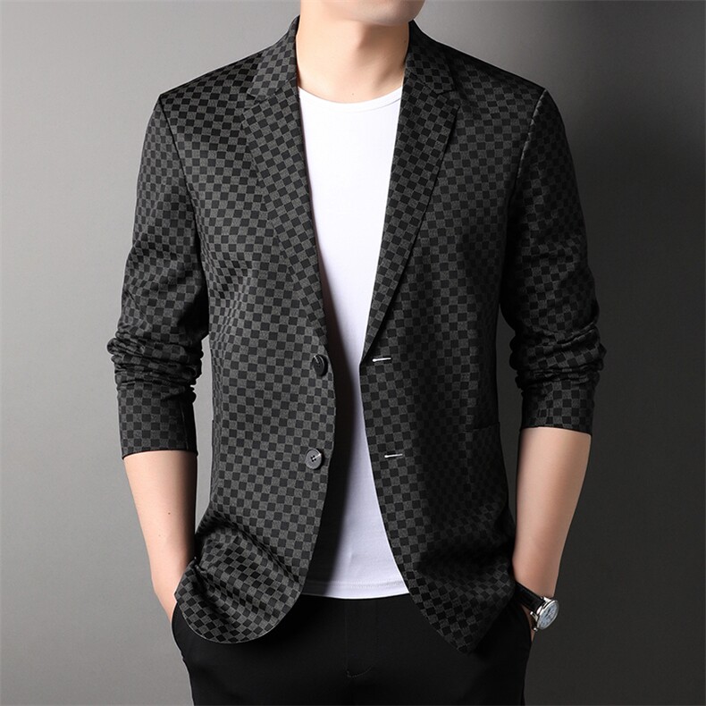 Y4308钱塘2020-2中年男士商务休闲百搭简约春秋薄款西服P117,男装西服,钱塘207-2