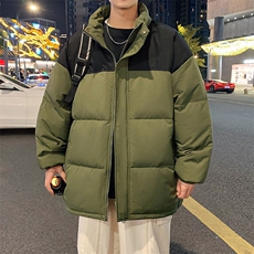 现货抖音得物品质拼接撞色三防加厚棉衣外套冬季立领棉服MY88888，男装棉衣，电商A486