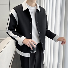 轻熟风~秋冬季新款拼色设计加棉加厚夹克外套K351/P95，男装夹克，电商B331