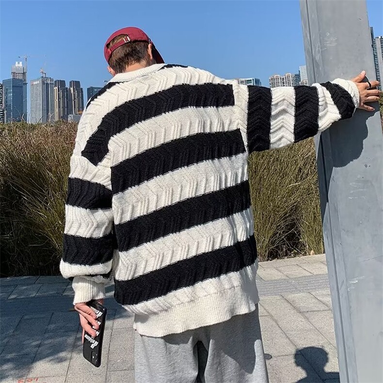 毛衣男港味2023秋季复古日系针织衫MY181P38,男装针织衫/毛衣,星座1116-2