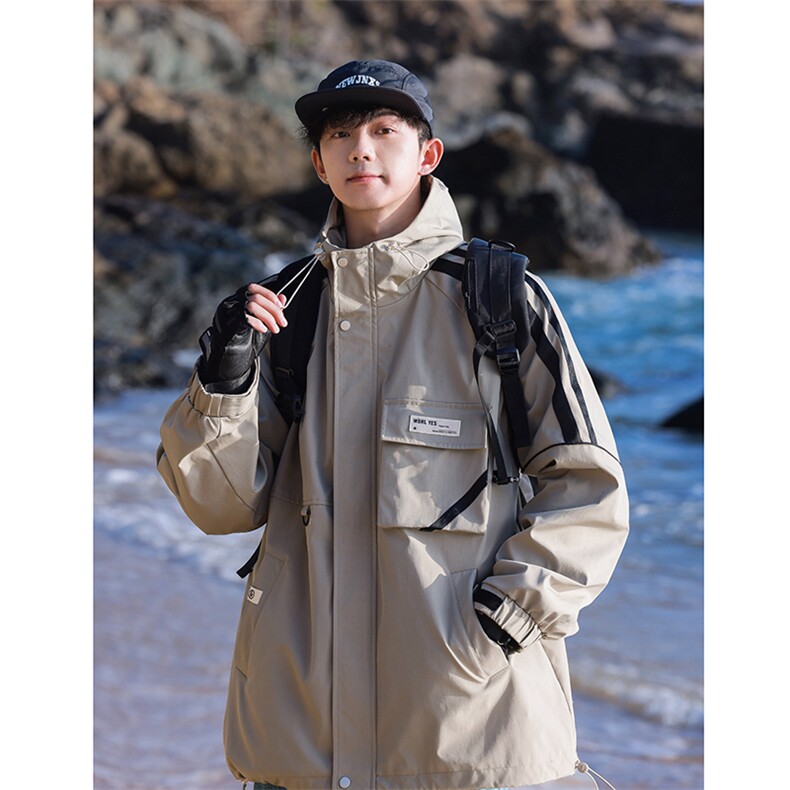 春季新款现货港风三防冲锋衣宽松夹克男外套DSA157B-JK177-P85,男装夹克,电商A157B