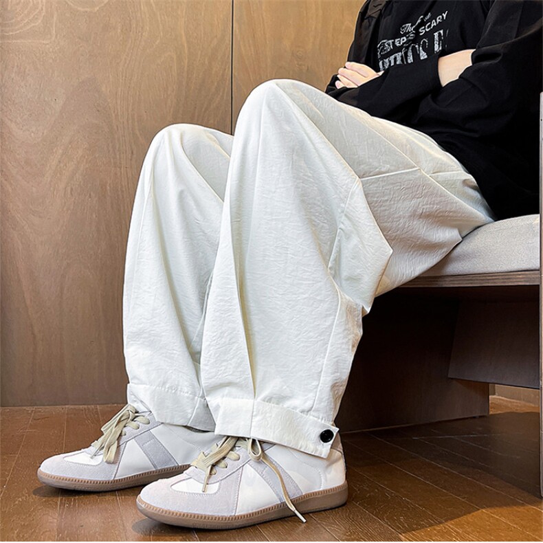ZK8031-特P35控68新款冰丝垂感休闲裤大码宽松直筒九分裤长裤男,男装休闲裤,电商A059