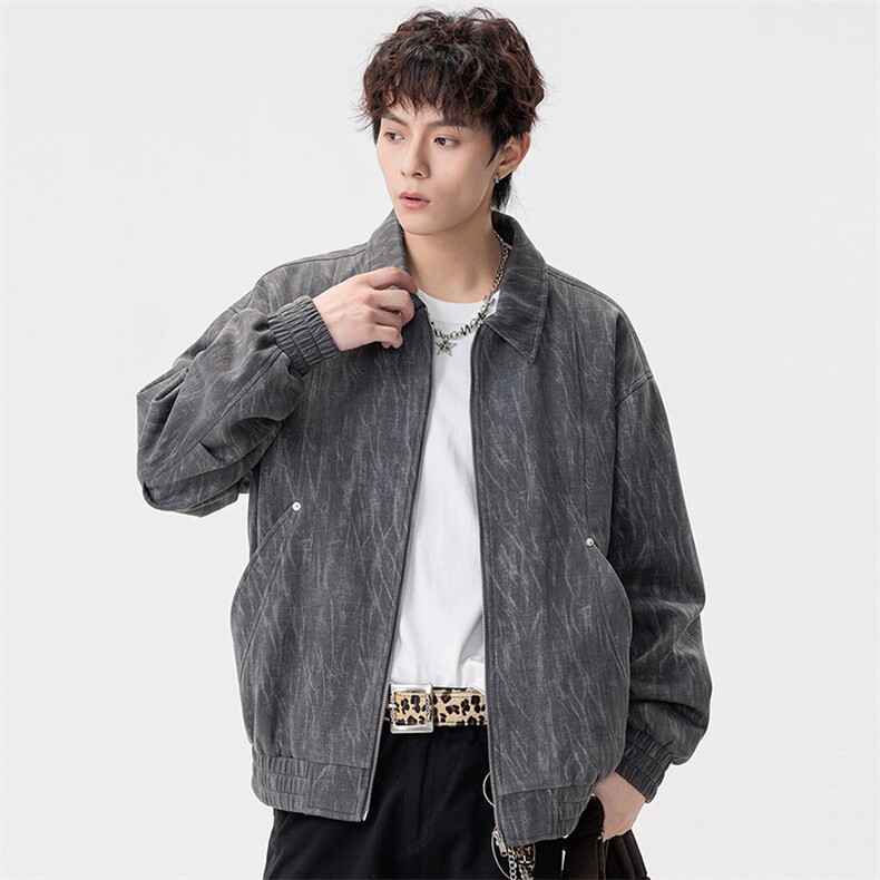 美式大码休闲夹克外套8575-P75控159大码元,男装夹克,星座209