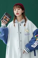 中性风2023秋季新品港风潮牌印花设计感棒球服夹克G93p65控88，男装夹克，A247A