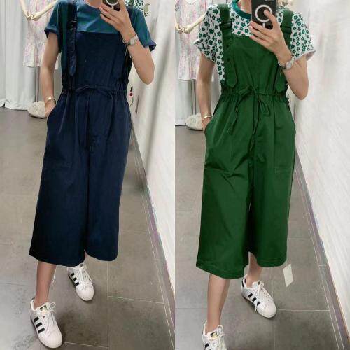 【现货】夏季新款花朵上衣搭配背带裤，女装，KEYI