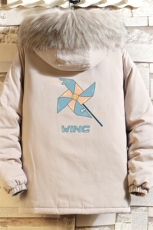 MM48112-P130冬季大毛领衣男士大码加厚袄男服砖墙挂拍，男装棉衣，电商A040A