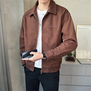 2025春季 店主风休闲宽松翻领夹克时尚百搭刺绣外套男2507-P130图片