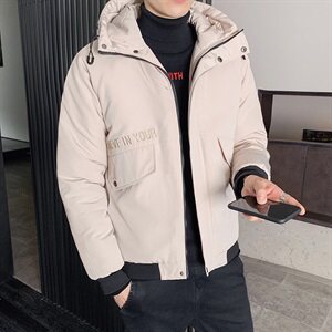 2020冬季新款潮牌连帽宽松棉衣男字母绣花外套 A438-1968图片