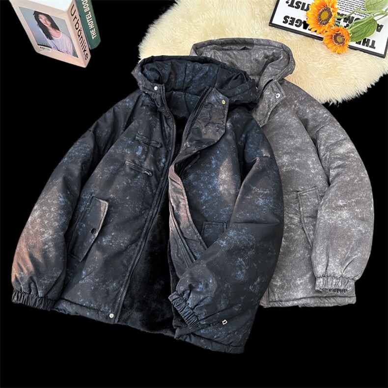 棉衣棉服新中式盘扣面包服连帽加绒棉袄外套-量大有差G1616-P95,男装棉衣,星座207