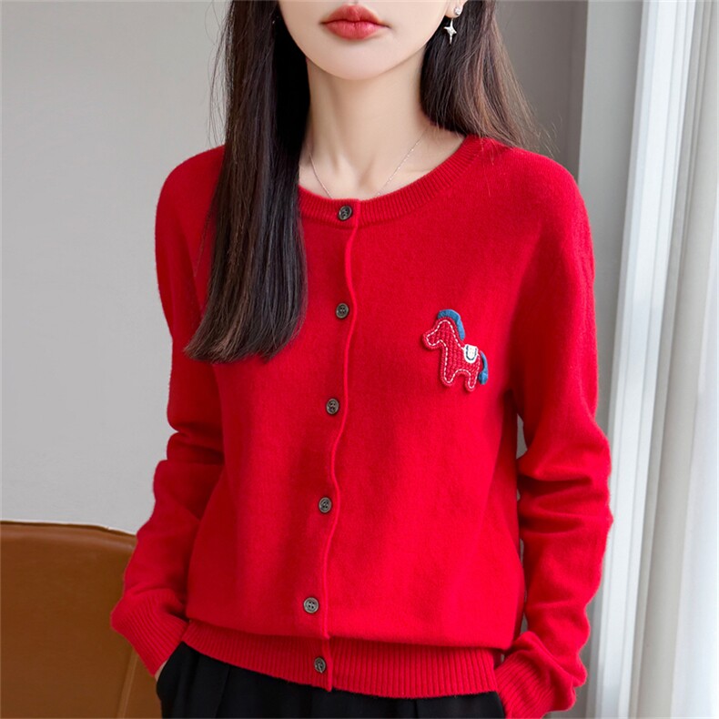 针织开衫女秋冬坑条加厚外套小个子羊毛衫,针织衫/毛衣,质第工厂直营店