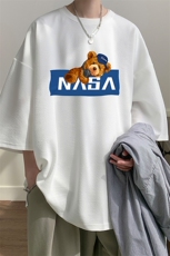 NASA春夏季七分袖t恤男大码五分袖男短袖中袖Q11247-P30，男装T恤，电商A040