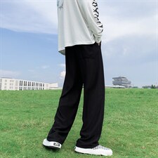 美式坠感痞帅裤子男直筒宽松高街ins潮牌阔腿港风休闲裤K480-P35，男装休闲裤，星座1008