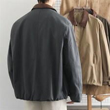 巴恩风夹克男飞行宽松休闲复古时尚美式工装翻领外套秋季，男装夹克，星座914